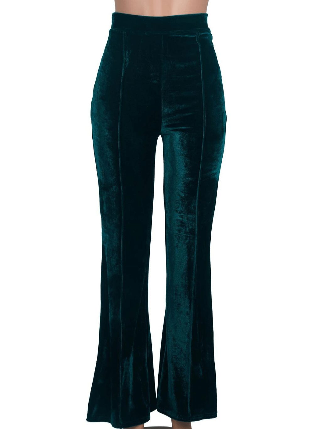 Elsbeth | Women's Velvet Wide Leg Trousers – Relaxed Flowing Fit