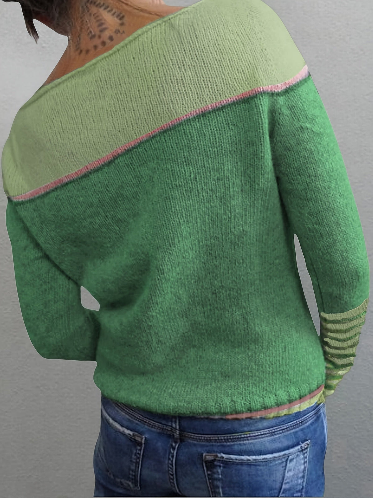 Tavitha | Women's Striped Boat Neck Knitted Jumper