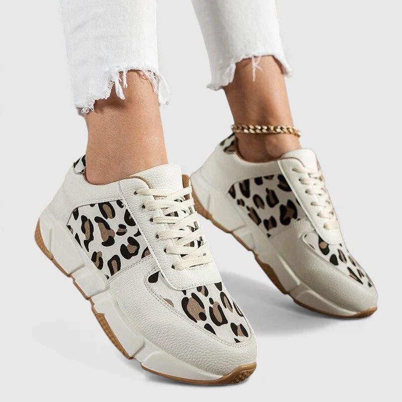 Thandi | Women's Leopard Print Chunky Trainers