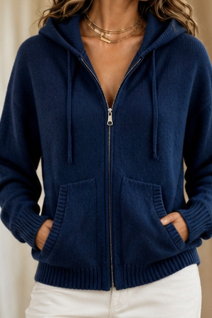 Felicity | Women's Hooded Oversized Knit Cardigan – Open Front