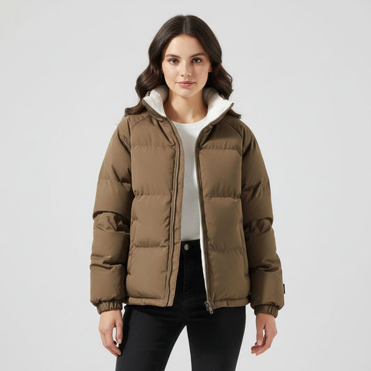 Verena | Women's Hooded Puffer Jacket with Fleece-Lined Hood