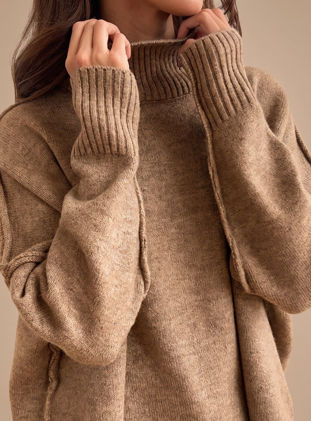 Maren | Oversized Turtleneck Wide-Leg Lounge Set