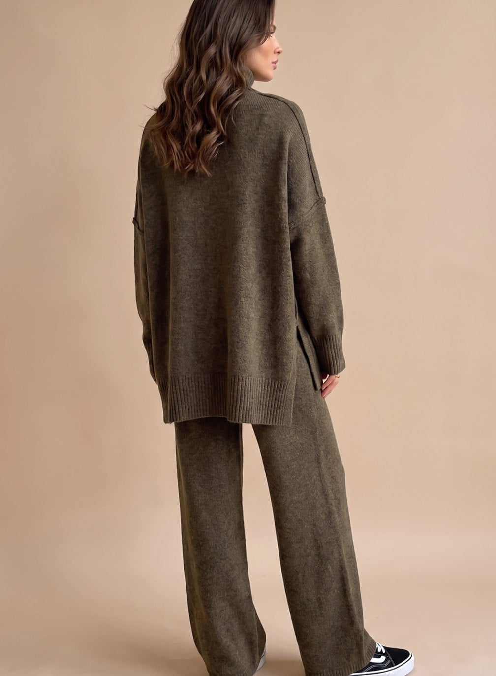 Maren | Oversized Turtleneck Wide-Leg Lounge Set
