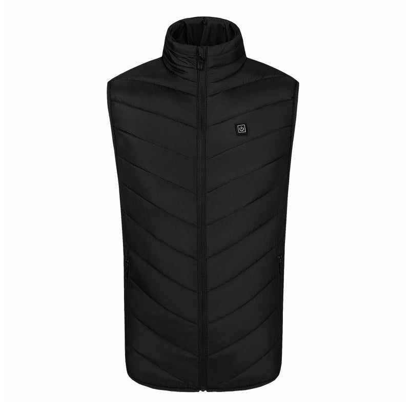 Niamh | Women's USB Heated Gilet with Stand Collar – Quilted Chevron Body Warmer