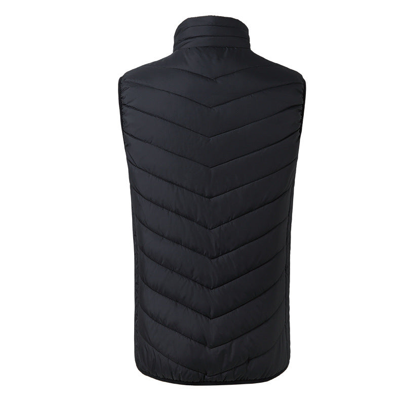 Niamh | Women's USB Heated Gilet with Stand Collar – Quilted Chevron Body Warmer
