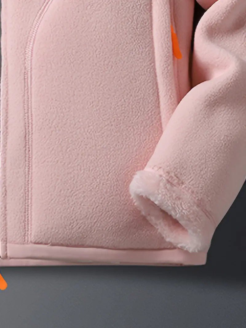 Delyth | Women's Reversible Fluffy Winter Jacket with Stand Collar